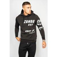 Zanouchi Men's Black London Style Hoodie | Size: Medium