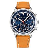 STHRLING Original Men's Monaco Chronograph with Tachymeter Quartz 44mm Watch in Light Brown