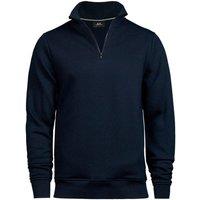 TEE JAYS Men's Half Zip Sweatshirt in Navy | Size: Small