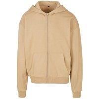 Build Your Brand Men's Ultra Heavyweight Full Zip Hoodie in Light Beige | Size: 2XL