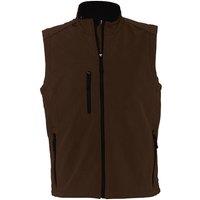 SOL'S Men's Rallye Soft Shell Bodywarmer Jacket in Chocolate | Size: XL