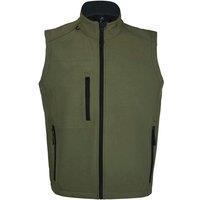 SOL'S Men's Rallye Soft Shell Bodywarmer Jacket in Dark Green | Size: 2XL