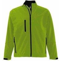 SOL'S Men's Relax Soft Shell Jacket (Breathable, Windproof & Water Resistant) in Bright Green | Size: Small