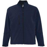SOL'S Men's Relax Soft Shell Jacket (Breathable, Windproof & Water Resistant) in Dark Blue | Size: Medium