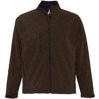 SOL'S Men's Relax Soft Shell Jacket (Breathable, Windproof & Water Resistant) in Chocolate | Size: 2XL
