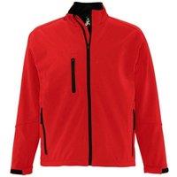 SOL'S Men's Relax Soft Shell Jacket (Breathable, Windproof & Water Resistant) in Red | Size: Small