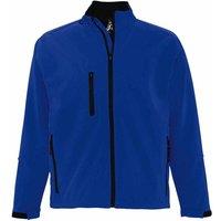 SOL'S Men's Relax Soft Shell Jacket (Breathable, Windproof & Water Resistant) in Blue | Size: XL