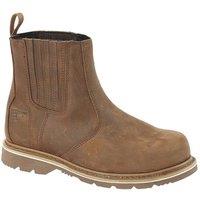 Grafters Men's Safety Leather Dealer Boots in Dark Brown | Size: 13