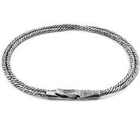 ANCHOR & CREW Men's Forestay Double Sail Silver Chain Bracelet | Size: 19 cm