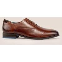 Oswin Hyde Men's Dean Leather Oxford Smart Shoe in Dark Brown | Size: 11