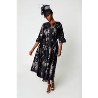 Coast Women's Jacquard Jacket With Flare Cuff in Black | Size: 8