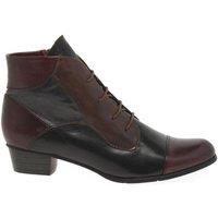 Regarde Le Ciel Women's 'Stefany 123' Victorian Lace Up Leather Ankle Boots in Wine | Size: 6.5