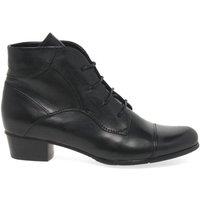 Regarde Le Ciel Women's 'Stefany 123' Victorian Lace Up Leather Ankle Boots in Black | Size: 5