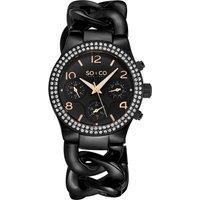 Chelsea 5013A 38mm Crystal Studded Chain Watch with Brushed Finish Dial