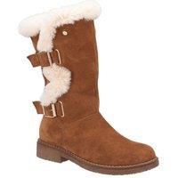 Hush Puppies Women's 'Megan' Suede Leather Mid Boots in Tan | Size: 4