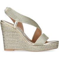 Carvela Women's 'Gala Wedge' Fabric Heels in Gold | Size: 8