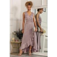 Jolie Moi Women's Kyleigh Frill Hem Maxi Dress in Purple | Size: 10