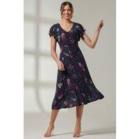 Lucille Fit & Flare Mesh Dress