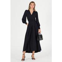 Jolie Moi Women's Rashelle Jersey Long Sleeve Maxi Dress in Black | Size: 10