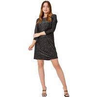 Shimmer Leopard Print Velvet Dress