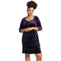 Curve Sweetheart Neck Velvet Dress
