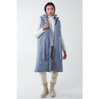 Blue Vanilla Women's Onion Quilted Gilet in Dark Grey | Size: Small