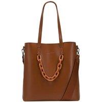 Claudia Canova Women's Elizabeth Chain Twin Strap Tote Bag in Brown