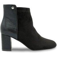 Paradox London Women's Alathea' Micro Suede Mid Block Heel Ankle Boot in Black | Size: 8