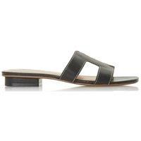Dune London Women's 'Loupe' Leather Sliders in Black | Size: 5