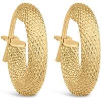 Fraser Hart Women's 9ct Yellow Gold Decorated Texture Hoop Earrings