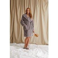 Pretty You London Women's Cloud Robe in Taupe | Size: Medium/Large