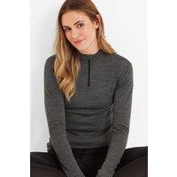 TOG24 Women's 'Nevis' Baselayer Zip Neck in Grey | Size: 10