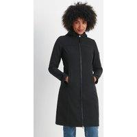 TOG24 Women's 'Marina' Long Water Resistant Softshell Jacket in Black | Size: 14