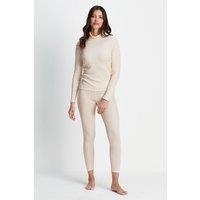 TOG24 Women's 'Meru' Cashmere Touch Base Layer Leggings in Off-White | Size: 12