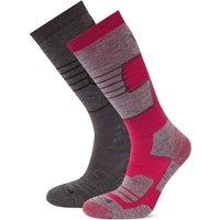 TOG24 Women's 'Linz' 2-pack Ski Socks in Dark Pink | Size: Medium