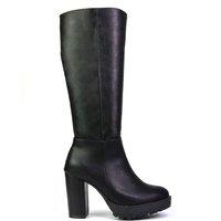 XY London Women's 'Addie' Chunky Platform Sole Boots in Black | Size: 8