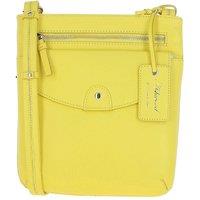 Ashwood Leather Women's 'Five CB' Real Leather Cross Body Bag in Yellow
