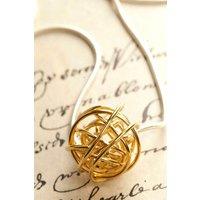 Otis Jaxon London Women's Nest Sterling Silver Knot Necklace in Gold