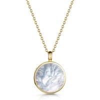 LOVELOX Lockets Women's Mother of Pearl Modern Round Locket in Gold