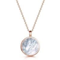 LOVELOX Lockets Women's Mother of Pearl Modern Round Locket in Rose Gold
