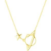 Spero London Women's Sterling Silver Saturn Necklace in Gold