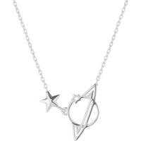 Spero London Women's Sterling Silver Saturn Necklace