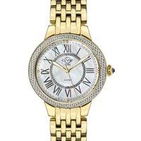 Astor II MOP Dial IP Yellow Gold Diamond Swiss Quartz Watch