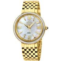 Genoa White MOP Dial, Stainless Steel Diamond Swiss Quartz Watch