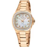 Potente Lady White MOP dial, 316L Stainless Steel IPRG Diamond Bracelet Swiss Quartz Watch