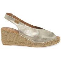 Toni Pons Women's 'Bernia' Wedge Heel Espadrilles Sandals in Gold | Size: 6