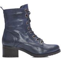 Moda In Pelle Women's 'Bezzie' Leather Ankle Boots in Navy | Size: 5
