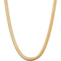 Harfi Women's 18k Gold Vermeil Plated Herringbone Chain Necklace | Size: 18 inches