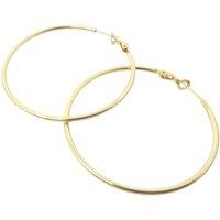 Harfi Women's 18ct Gold Plated 50mm Everyday Hoop Earrings | Size: 5 cm