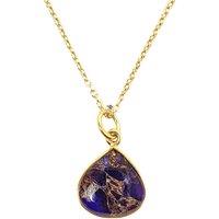 Harfi Women's 18ct Gold Vermeil Plated Amethyst Necklace | Size: 18 inches